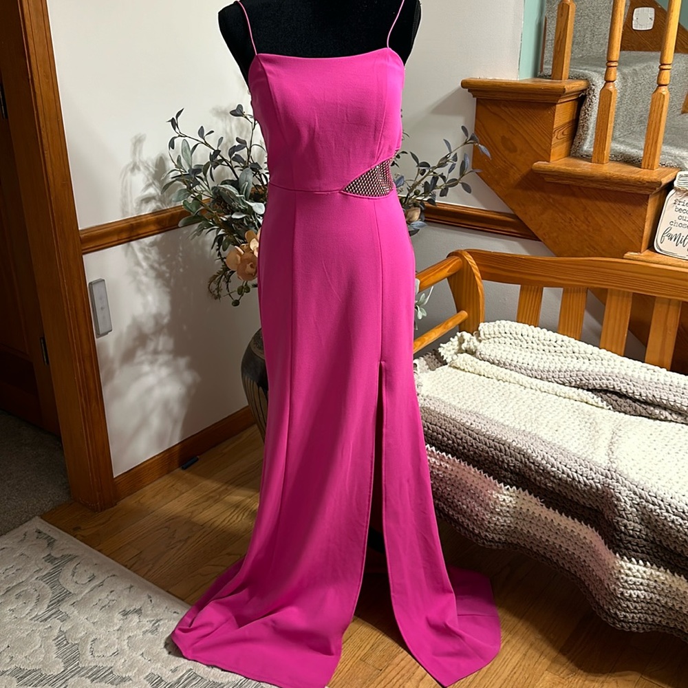 NWT Women’s pink homecoming winter formal prom long dress size 11